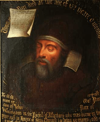 Thomas parr 156 anni